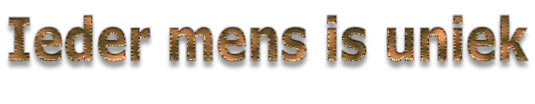 Ieder mens is uniek