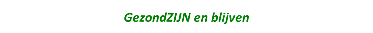GezondZIJN en blijven